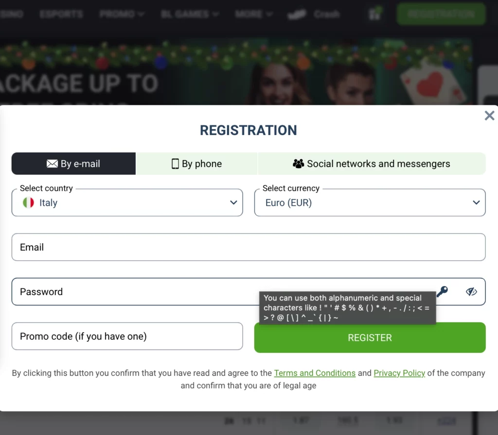 Registrati se nuovo utente